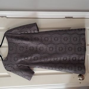 Adrianna Papell Gray Lace Shift Dress - Sz 12